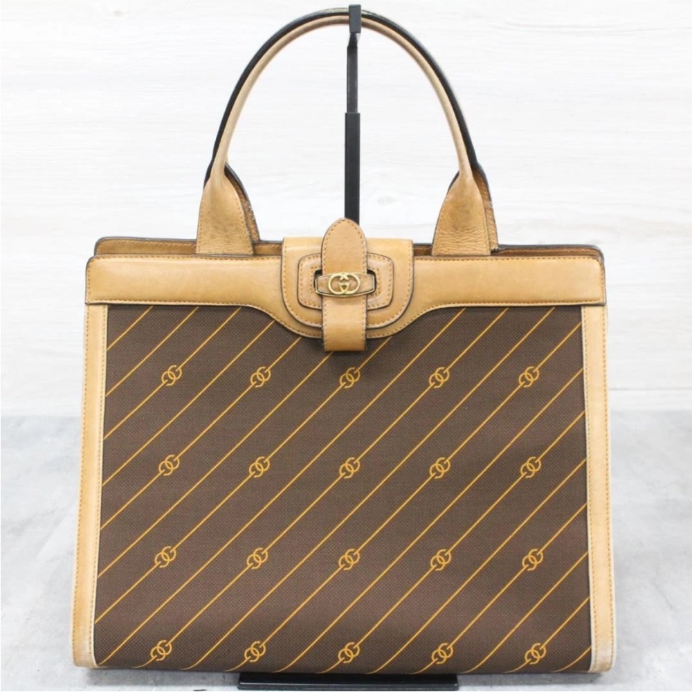 Gucci Brown and Tan Satchel - Picture 1 of 16